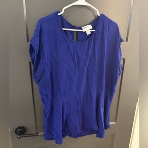 Ava & Viv Purple Peplum Blouse